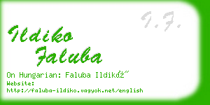 ildiko faluba business card